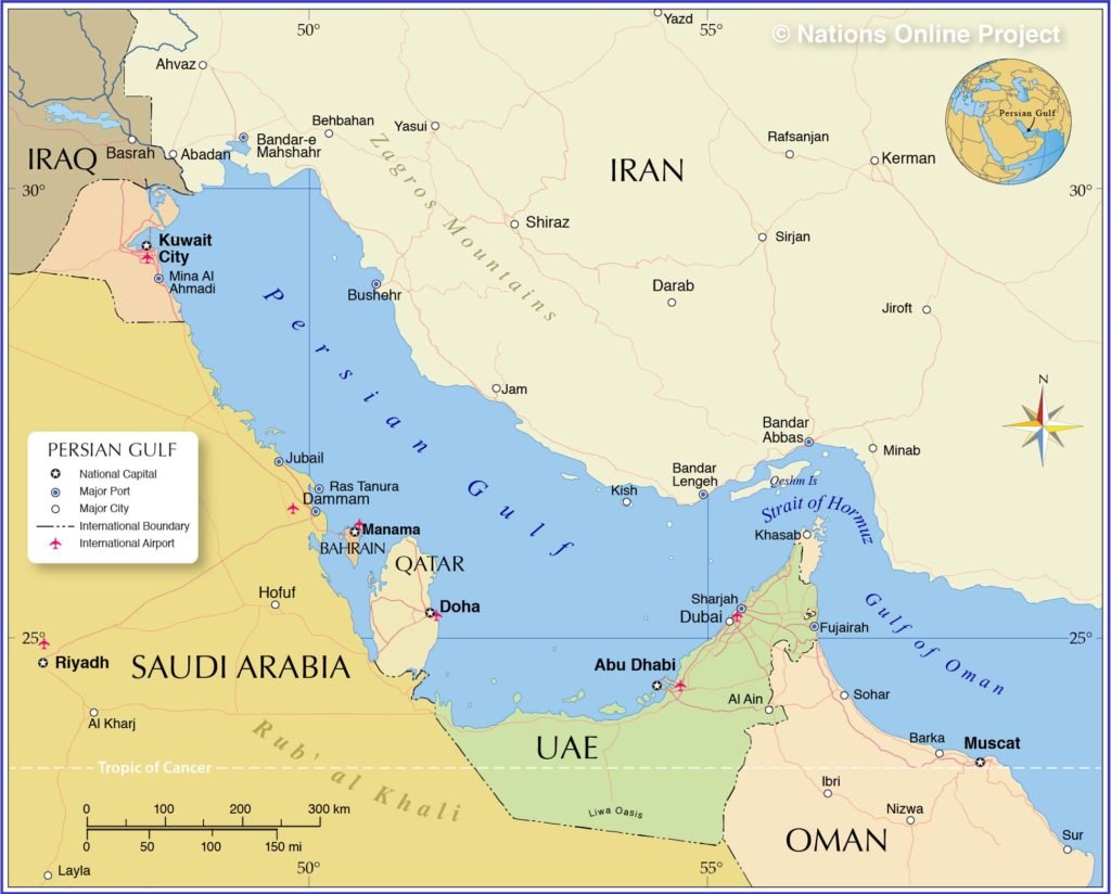 Map of Persian Gulf